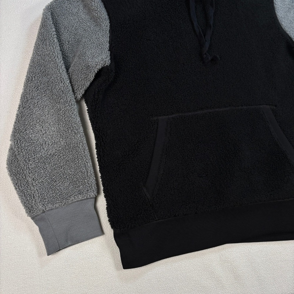 American Eagle Sherpa Hoodie Men's M Colorblock Fleece Pocket Drawstring - Picture 6 of 15